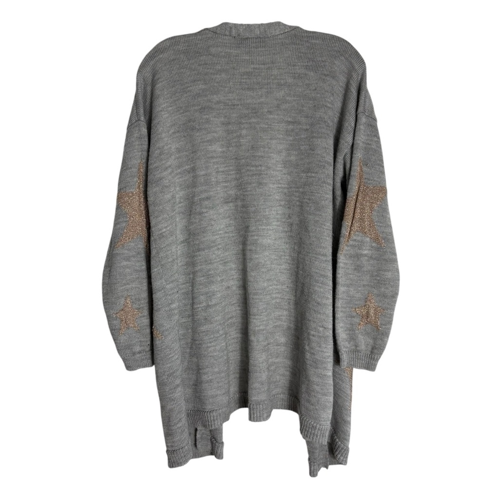 LANE BRYANT Gray Star Patterned Sweater Size 14/16— Great for the Office Sweater - Picture 4 of 8